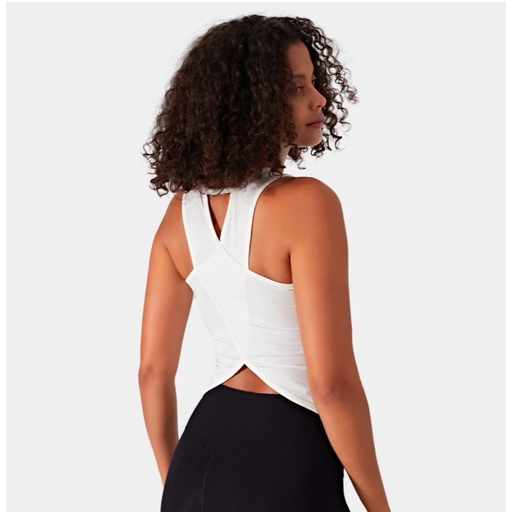 Cross back Black tank